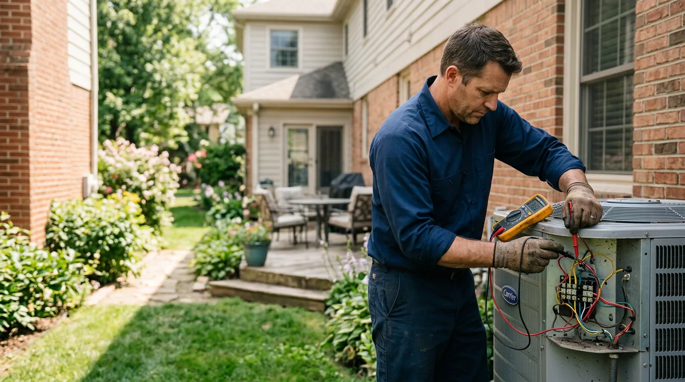 HVAC technician working near Lexington, TX